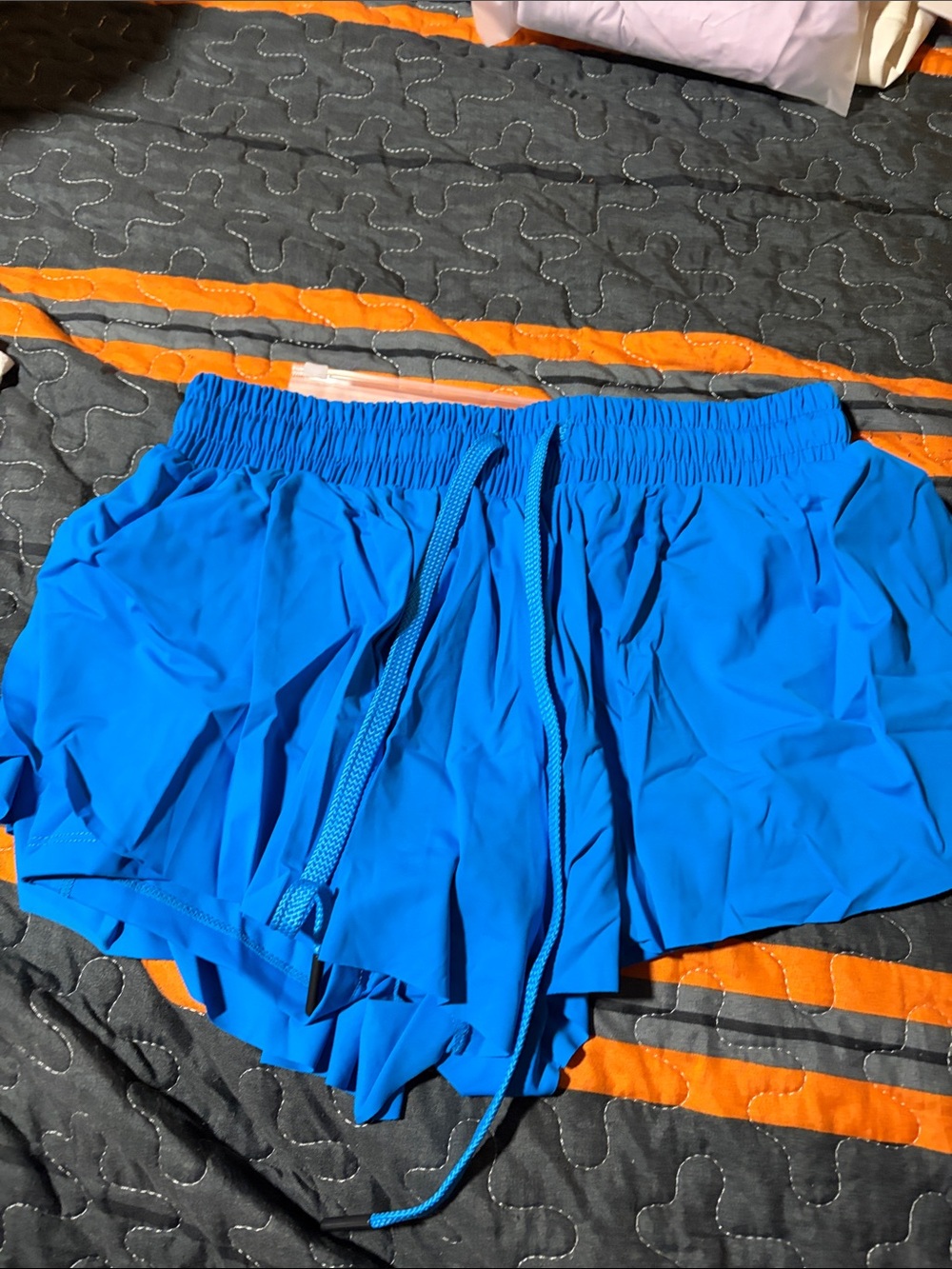 Women’s Bright Blue Drawstring Athletic Shorts